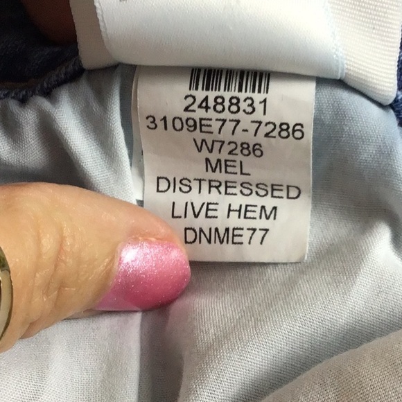 PAIGE Women's Size 28 Colette Crop Flare Distressed Hem Jeans Color Mel - Picture 8 of 12